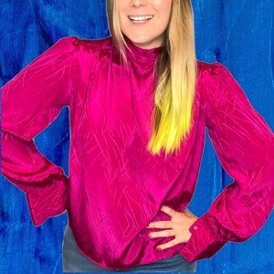 Vintage 1980's Mark Stuart New York Berry Bow Top